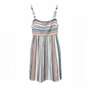 Forever 21 Striped Cami Dress Cotton Adjustable Straps Casual 1X